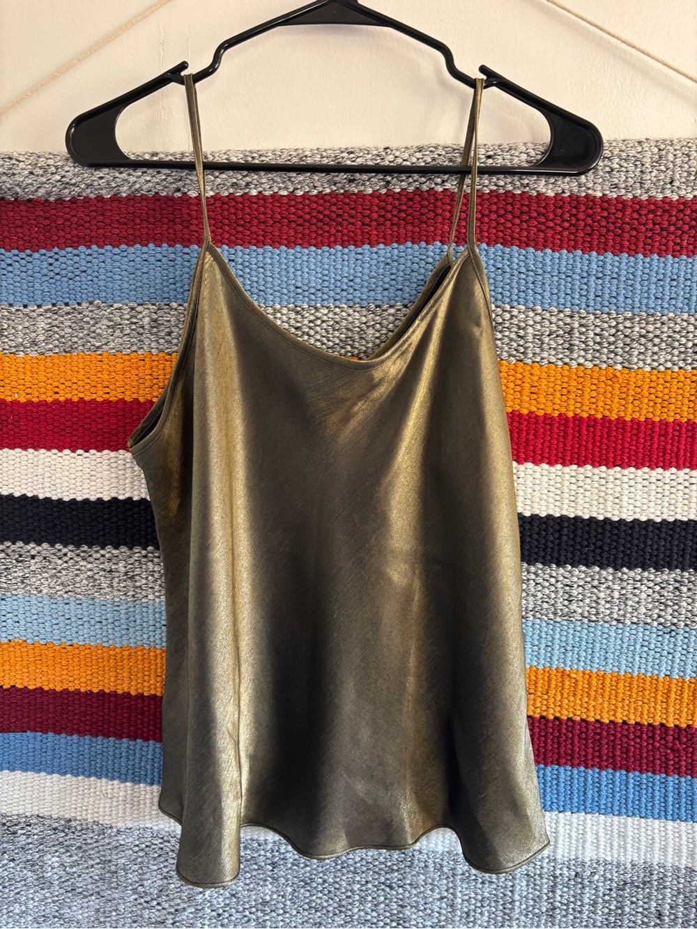 Vintage Metallic Gold Satin Cami